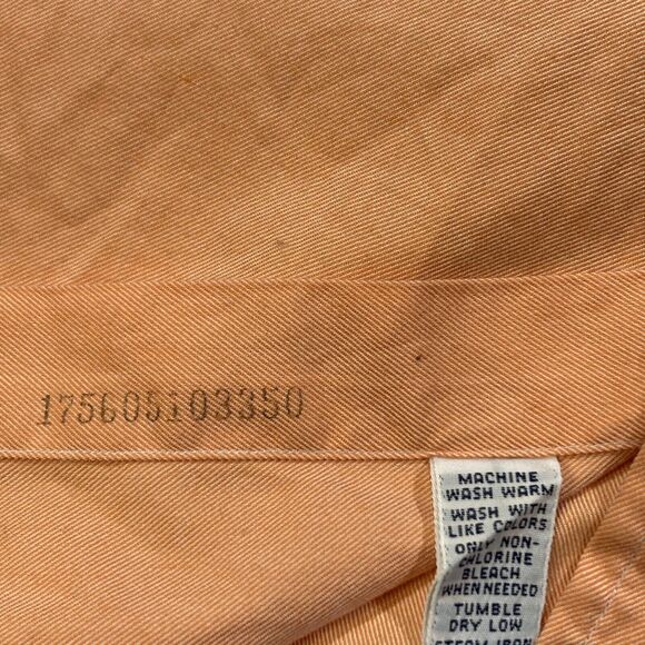 Polo Ralph Lauren Peach Dress Shirt (Men’s Sz 16, 34/35) Curham Collection • EUC - Picture 4 of 6